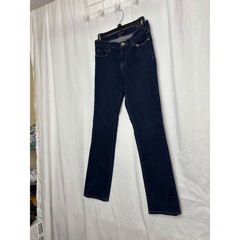 Tommy Hilfiger Greenwich Straight Leg Jeans Dark Wash Indigo Blue Size 8 Womens